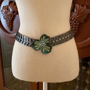 Stretching Belt with metal flower